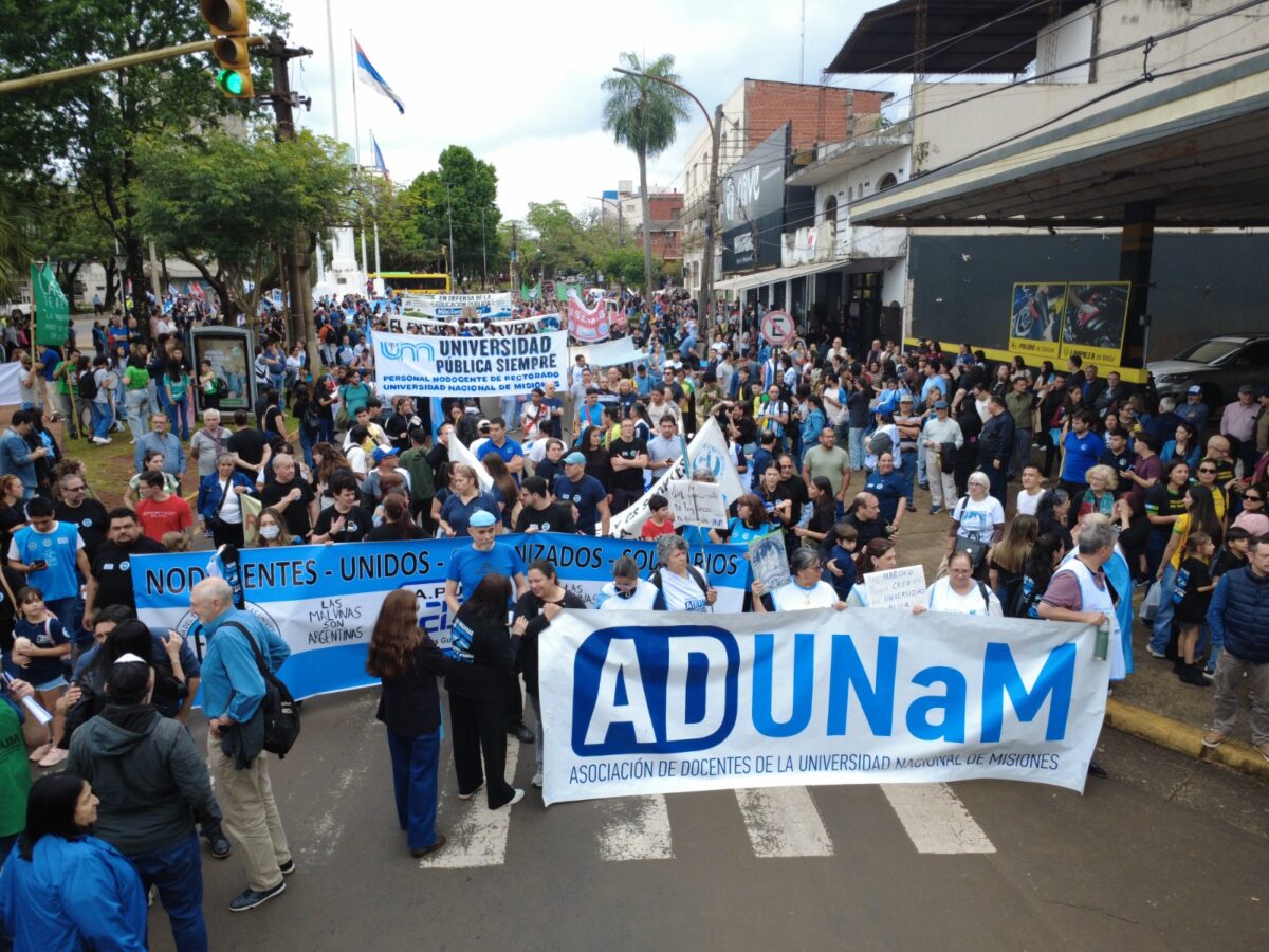 La comunidad universitaria marcho en Posadas para exigir el cumplimiento de la ley de financiamiento 1 - 1