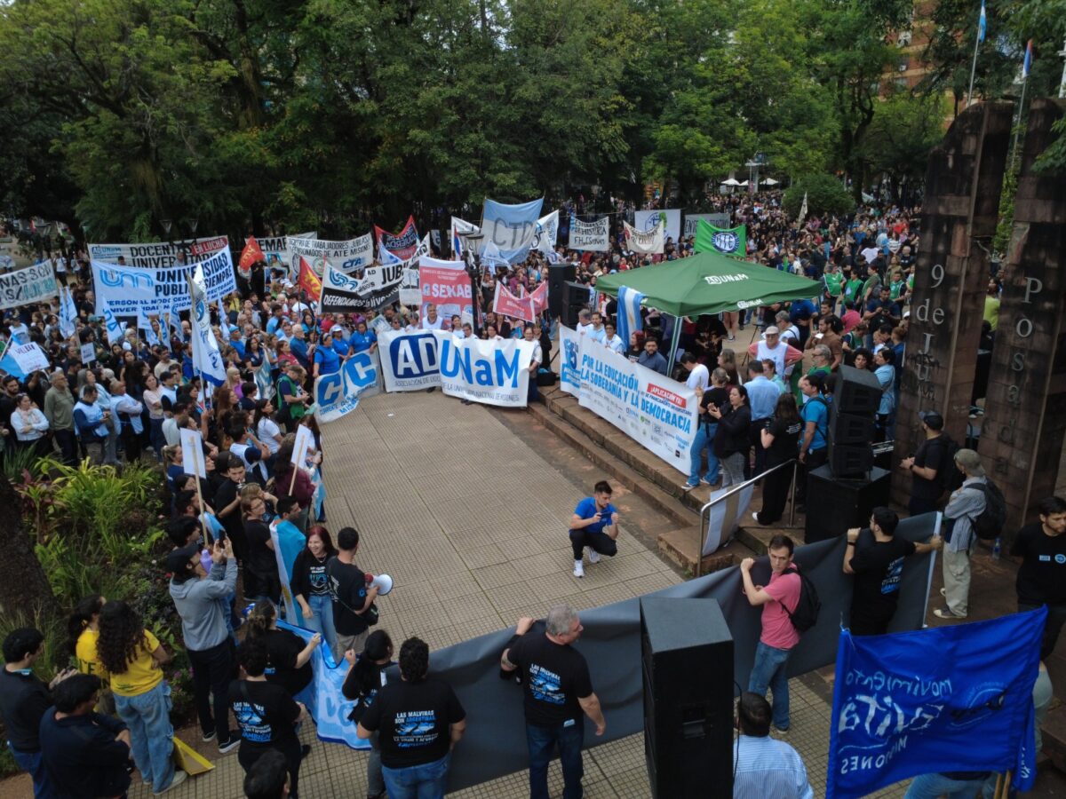 La comunidad universitaria marcho en Posadas para exigir el cumplimiento de la ley de financiamiento 4 - 3
